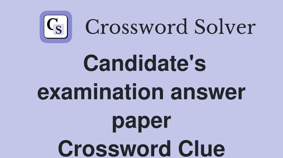 examination essay crossword clue